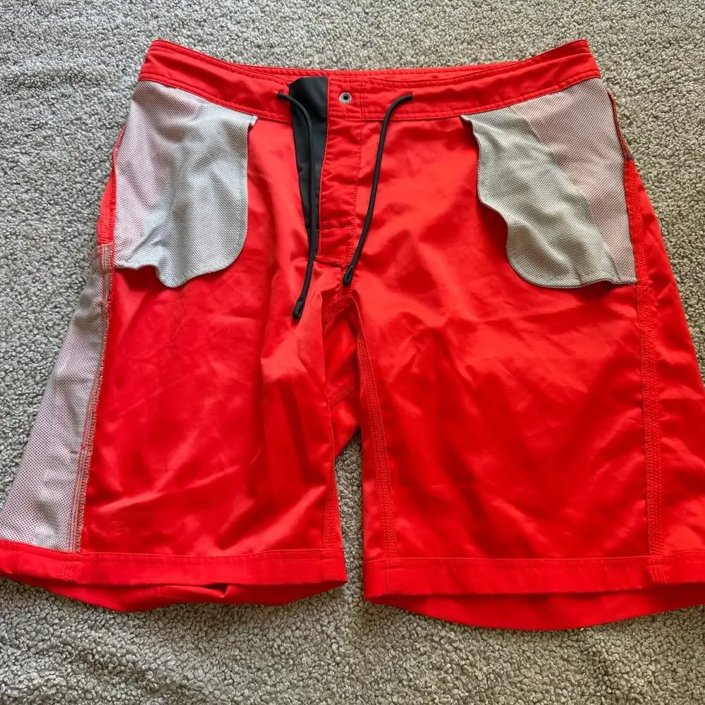 The North Face Men’s Red 10” Boardshorts Swim Trunks Shorts Drawstring Size 36